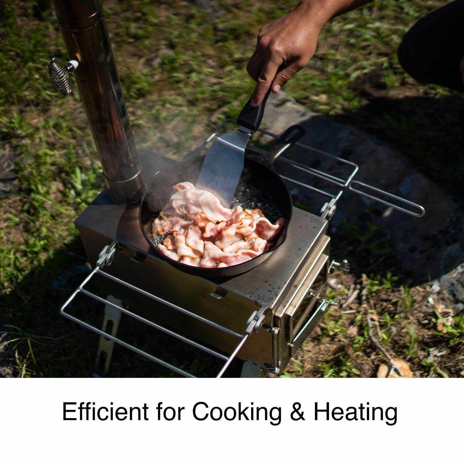 The Nomad Medium stove is perfect for cooking inside your glamping tent