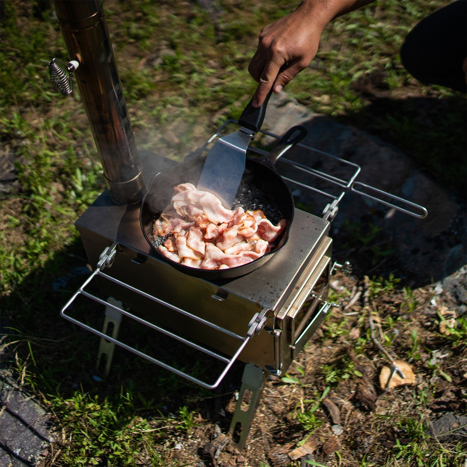 The Winnerwell Nomad Large is perfect for cooking meals inside your luxury tent