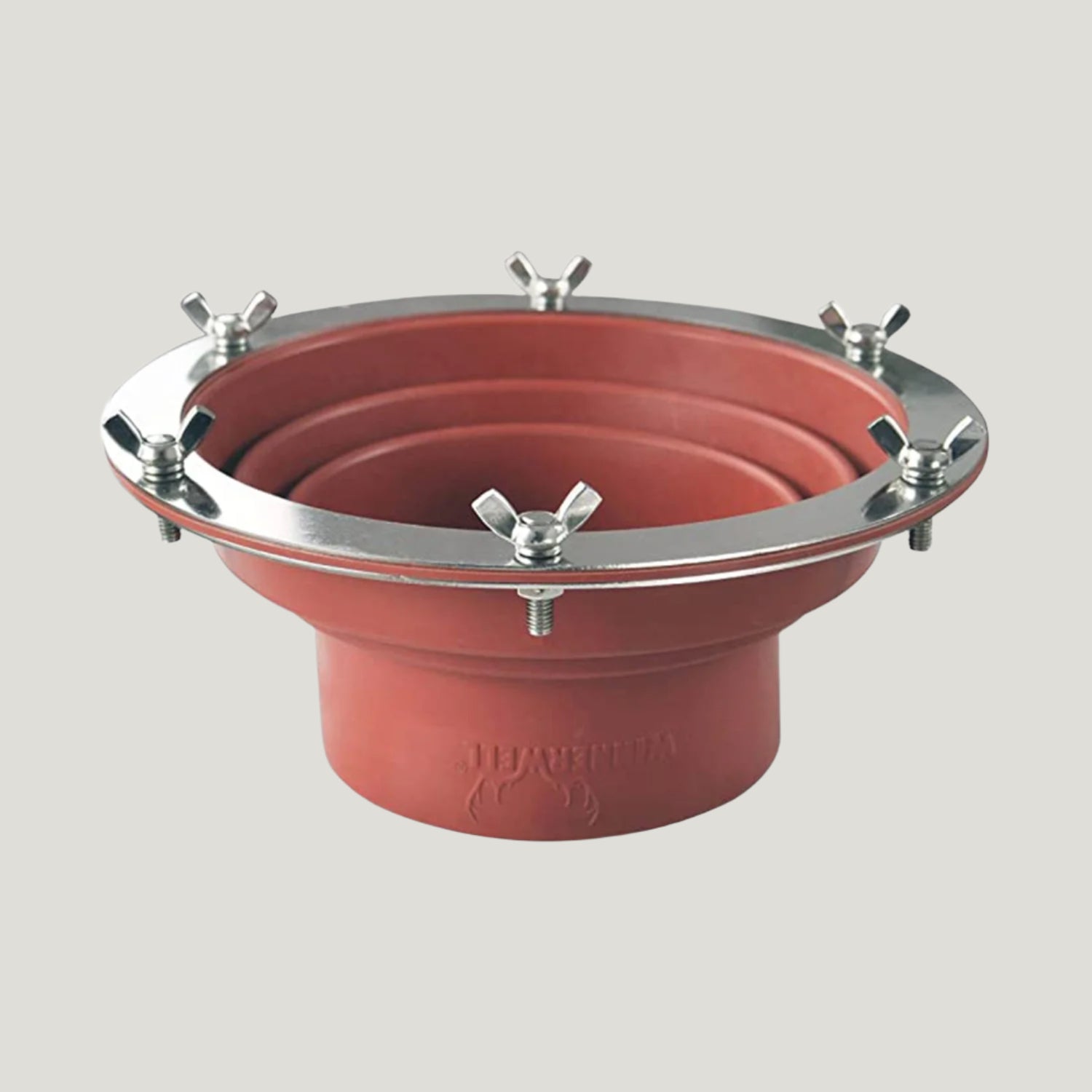 Upside down shot of the flashing kit for wood burning stoves