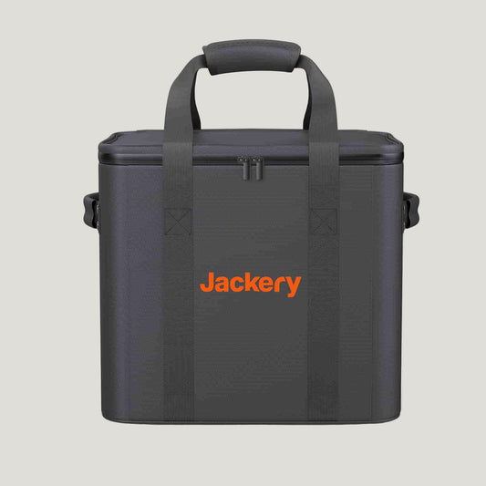 Black cooler bag with 'Jackery' logo on a white background