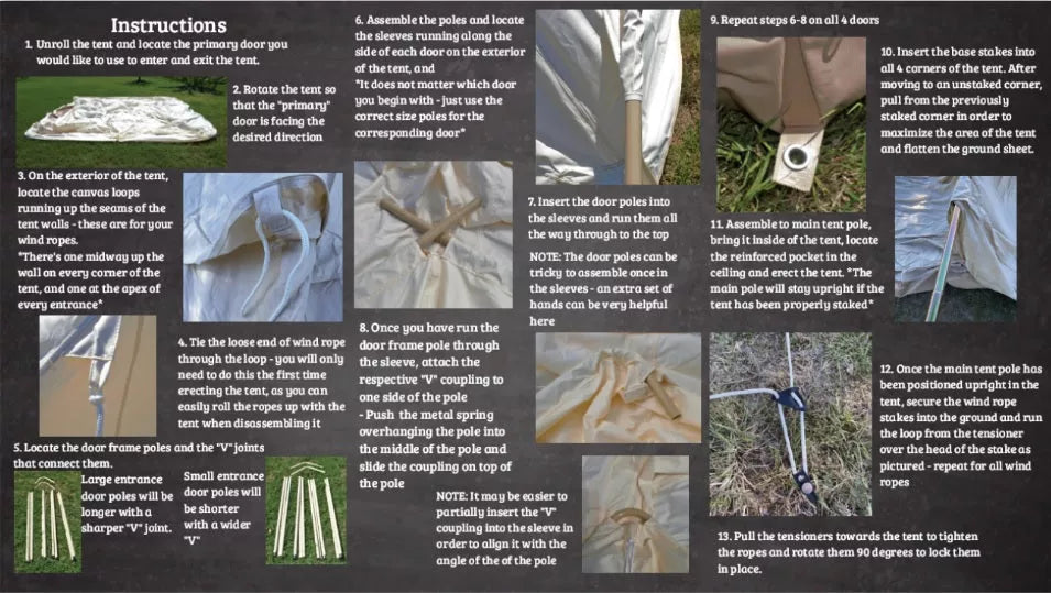 instructions laid out with multiple steps and brightly colored pictures and descriptive text