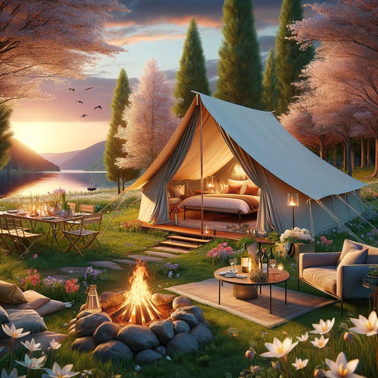 Picturesque glamp site in California