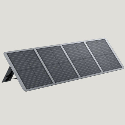 Foldable solar panel on a white background