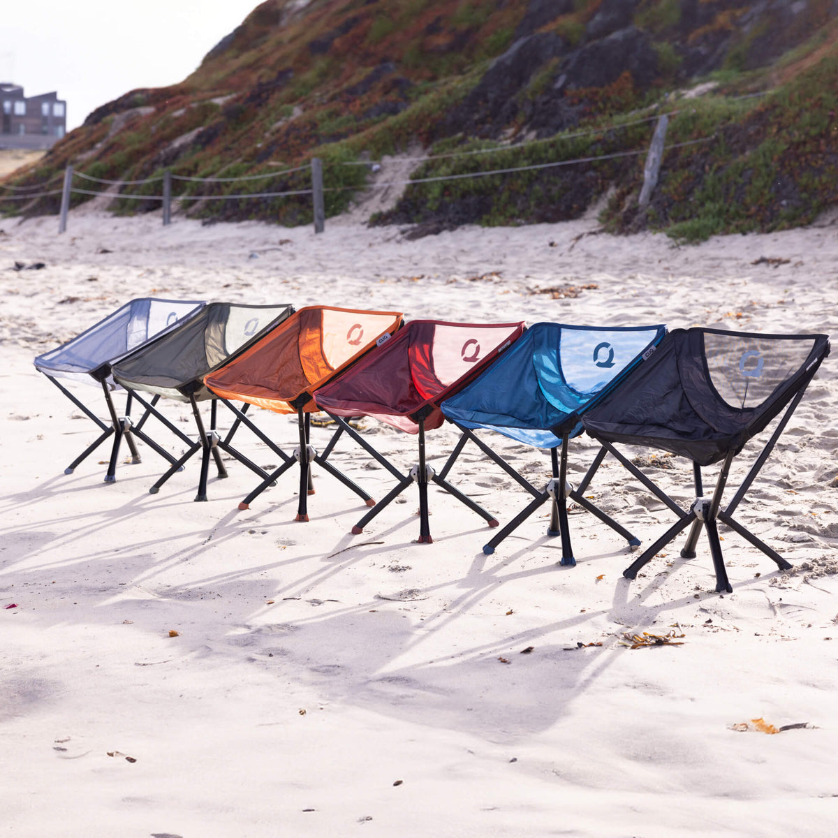 CLIQ ClassiQ portable camping chairs set up outdoors