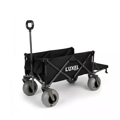 Black LUXEL beach wagon cart on a white background