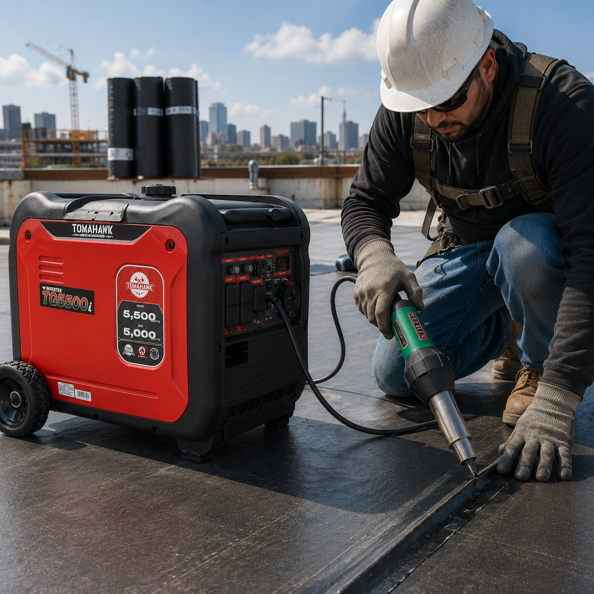 Tomahawk 5500W Super Quiet Inverter Generator for Glamping | TG5500i