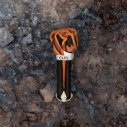 Orange CLIQ ClassiQ chair packed and ready to carry