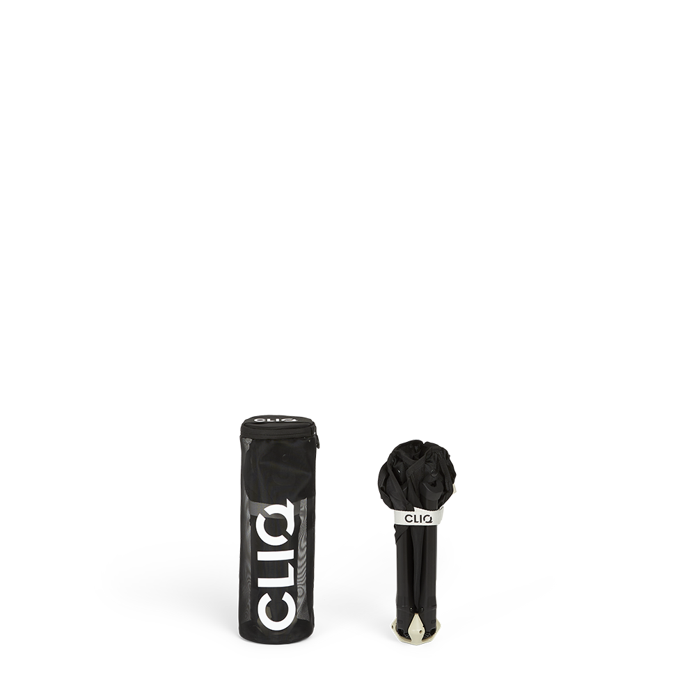 CLIQ ClassiQ camping chair folded to water bottle size