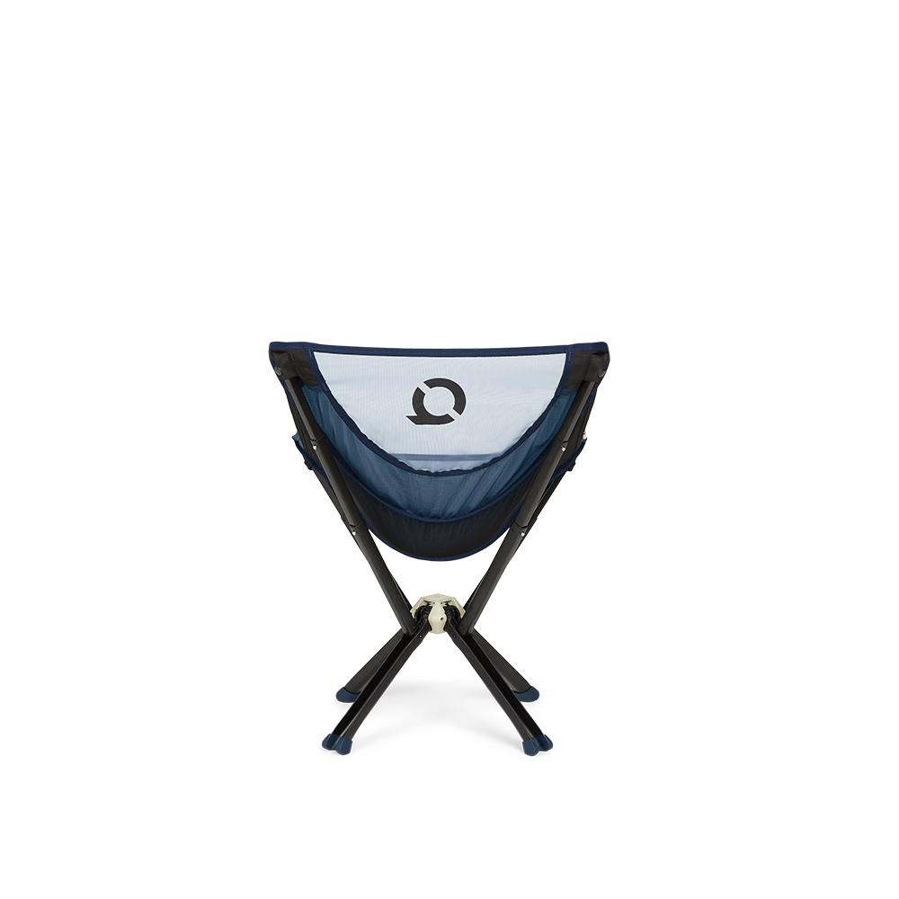 CLIQ ClassiQ camping chair in Moroccan Blue, back view