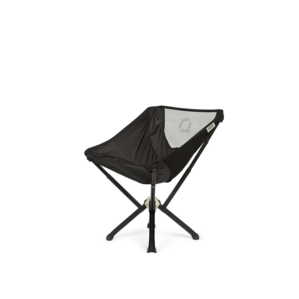 CLIQ ClassiQ portable camping chair in Onyx Black, front angle