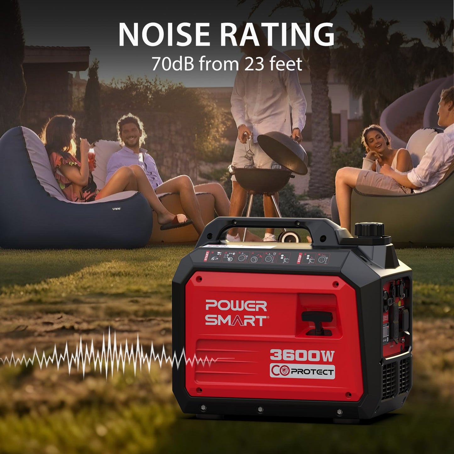 3600W Inverter Gas Generator w/ CO Alert DL5035C