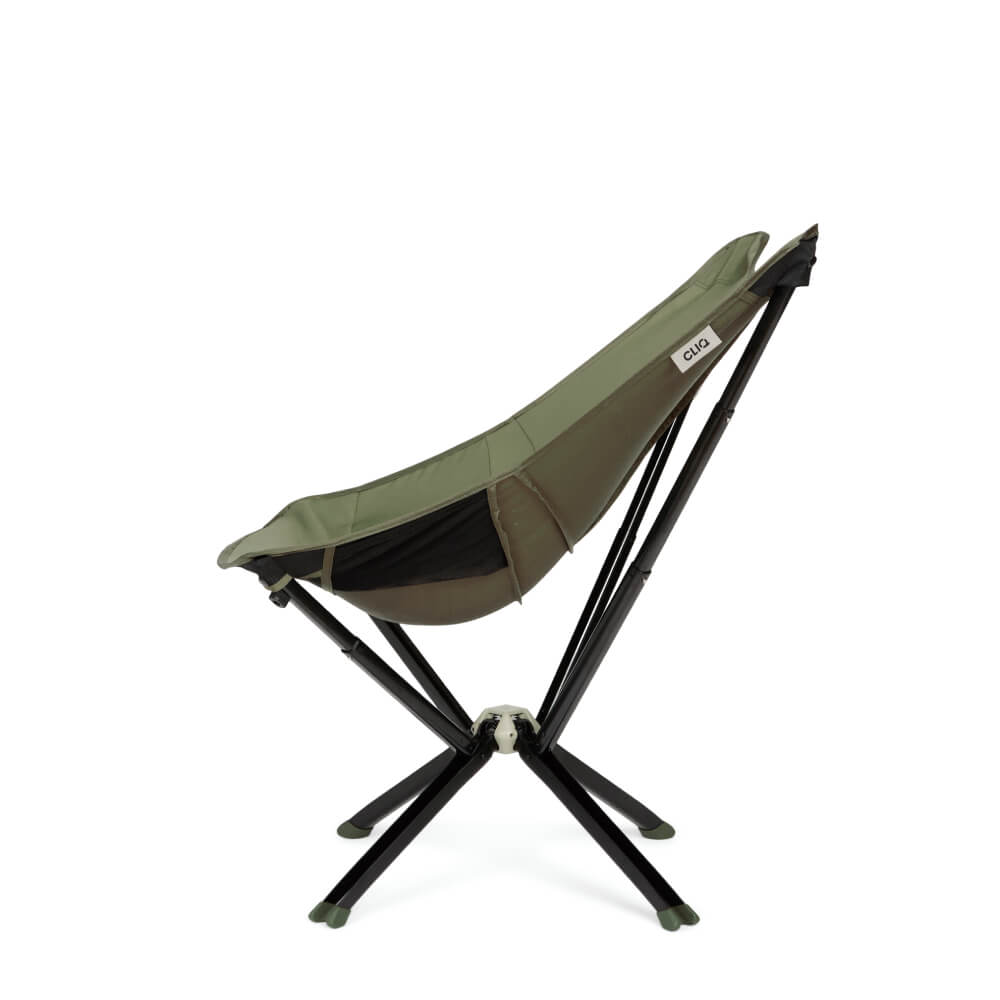 Green CLIQ MystiQ portable lounge chair in use
