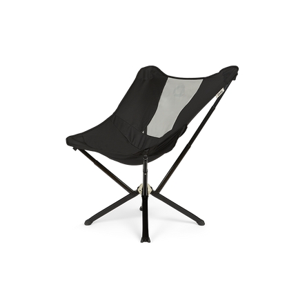 CLIQ MystiQ portable lounge chair in Onyx Black, front angle