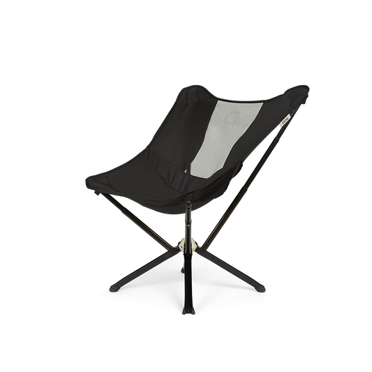 CLIQ MystiQ portable lounge chair in Onyx Black, front angle