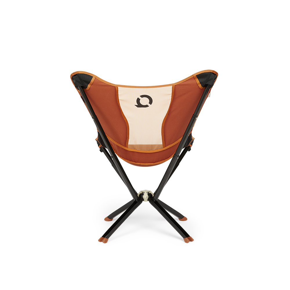 CLIQ MystiQ lounge chair in Canyon Orange, back view