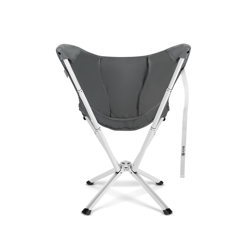 CLIQ Riviera lounge chair in Slate, back view