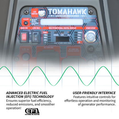 Tomahawk 4500W EFI Inverter Generator, Remote Start | TG4500iEFI