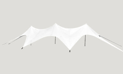 White canopy tent on a plain background