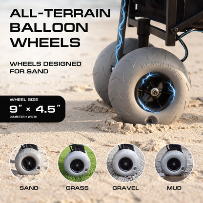 LUXEL electric wagon 9 inch gray balloon wheels