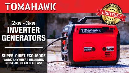 Tomahawk 2000W Super Quiet Inverter Generator for Glamping | TG2000i