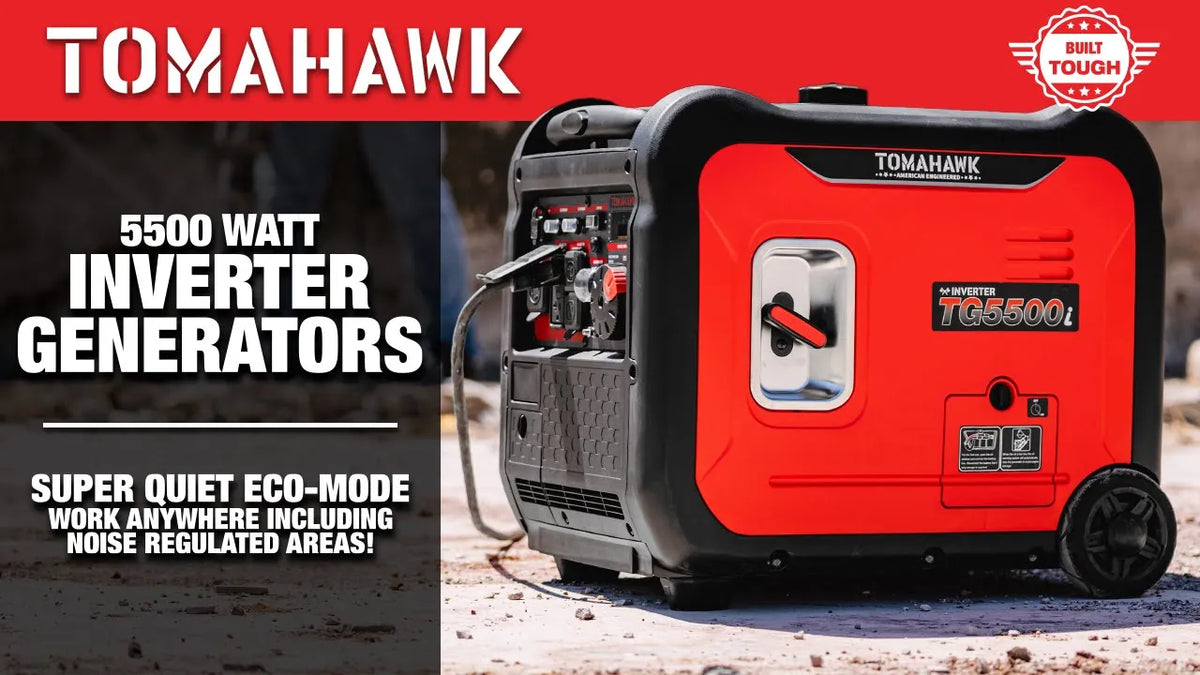 Tomahawk 5500W Super Quiet Inverter Generator for Glamping | TG5500i