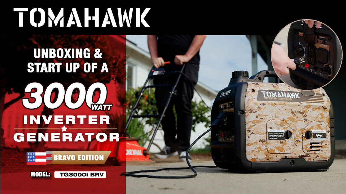 Tomahawk 3000W Camo Inverter Generator, Super Quiet | TG3000i-BRV