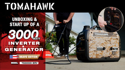 Tomahawk 3000W Camo Inverter Generator, Super Quiet | TG3000i-BRV