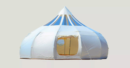 Stargazer Luxury Glamping Tent: Spacious elegance meets outdoor adventure under the starlit sky, blending nature's touch with high-end amenities.